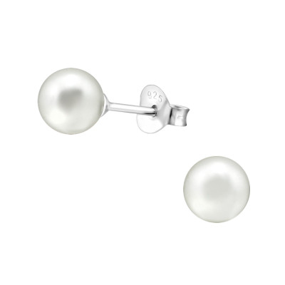 Synthetic Pearl 6mm Ear Studs