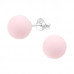 Synthetic Pearl 8mm Sterling Silver Ear Studs