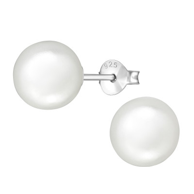 Synthetic Pearl 9mm Ear Studs