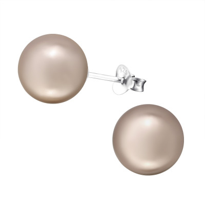 Glass Pearl 10mm Ear Studs