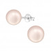 Glass Pearl 8mm Ear Studs