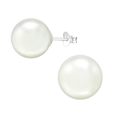 Synthetic Pearl 12mm Ear Studs