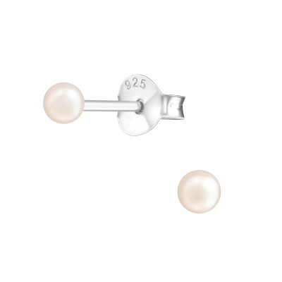 Synthetic Pearl 3mm Ear Studs