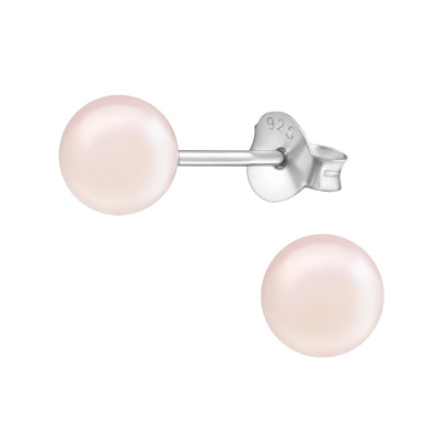 Synthetic Pearl 6mm Ear Studs