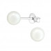 Synthetic Pearl 6mm Ear Studs