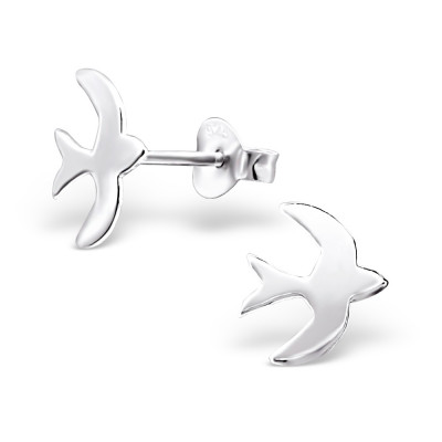 Bird Sterling Silver Ear Studs