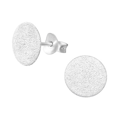 Disc Sterling Silver Ear Studs