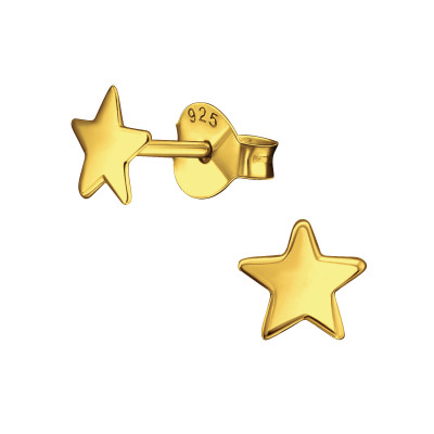 Silver Star Ear Studs