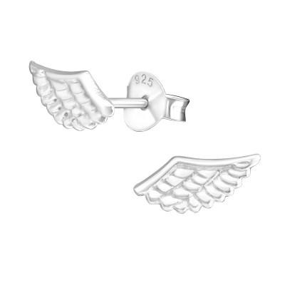 Silver Wing Ear Studs