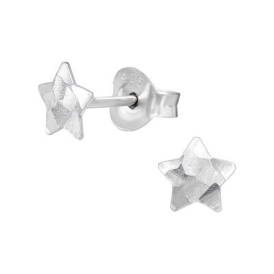 Silver Star Ear Studs