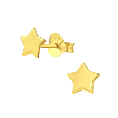 Silver Star Ear Studs