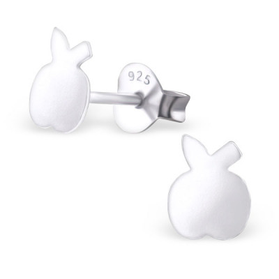 Apple Sterling Silver Ear Studs