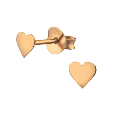 Silver Heart Ear Studs