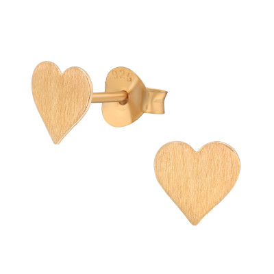 Silver Heart Ear Studs