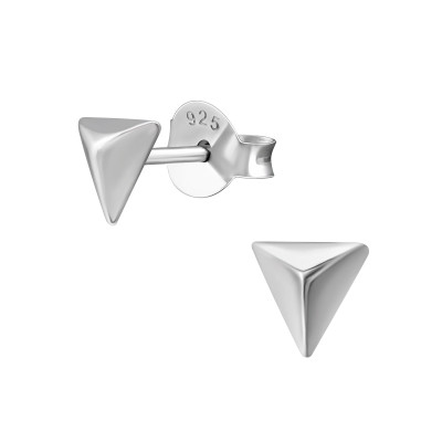 Triangle Sterling Silver Ear Studs