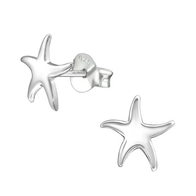 Starfish Sterling Silver Ear Studs