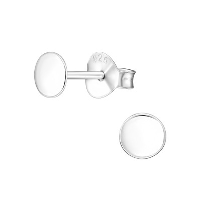 Disc Sterling Silver Ear Studs