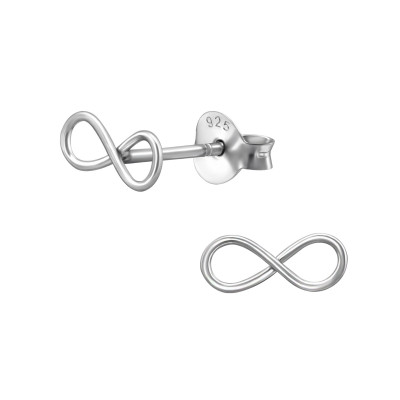 Infinity Sterling Silver Ear Studs