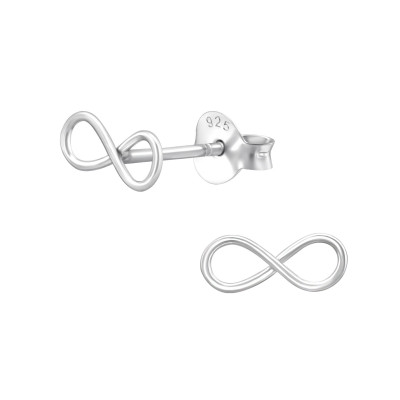 Silver Infinity Ear Studs