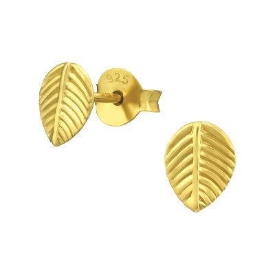 Silver Leaf Ear Studs