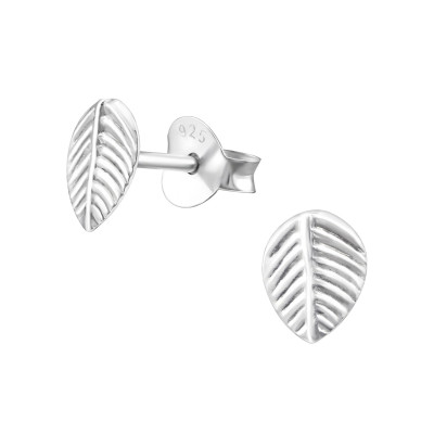 Silver Leaf Ear Studs