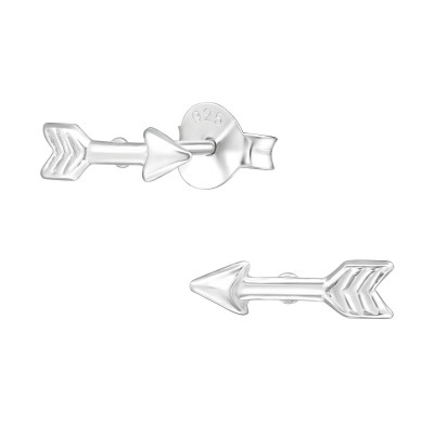 Silver Arrow Ear Studs