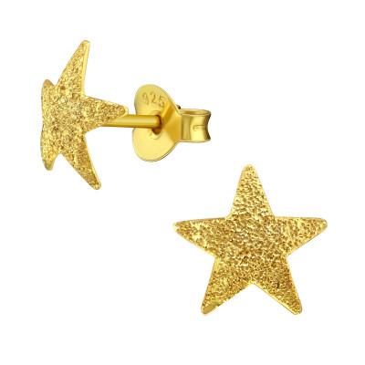 Silver Star Ear Studs