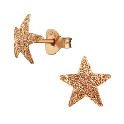 Silver Star Ear Studs