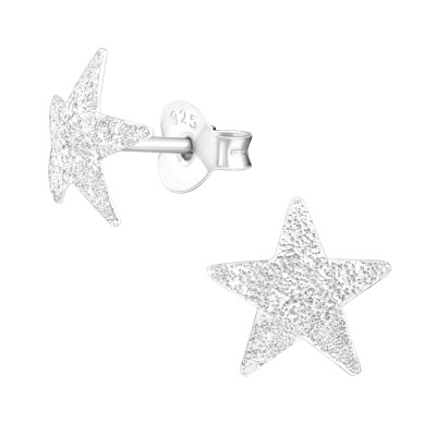 Silver Star Ear Studs