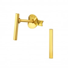 Silver Bar Ear Studs