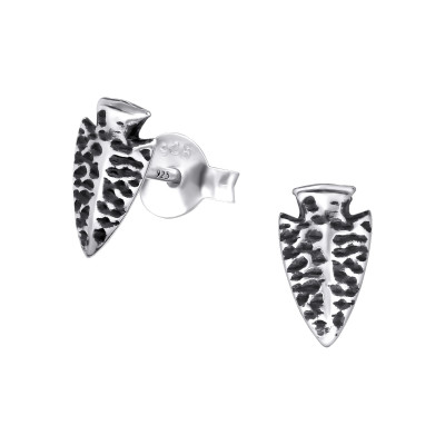 Silver Geometric Ear Studs