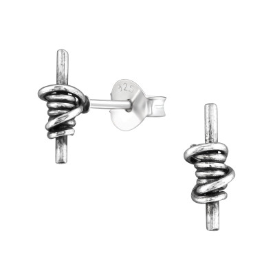 Silver Knot Ear Studs