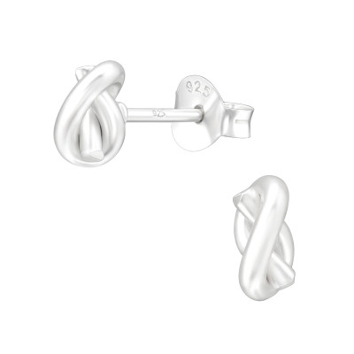 Silver Knot Ear Studs