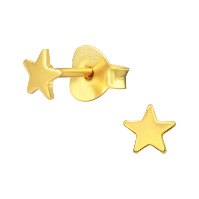 Silver Star Ear Studs