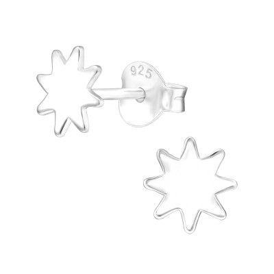 Silver Star Ear Studs