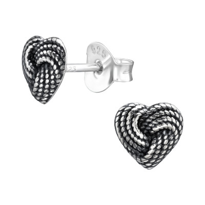 Silver Knot Ear Studs