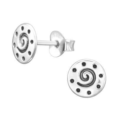 Silver Spir Shell Ear Studs