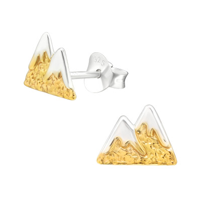 Silver Mountain Ear Studs