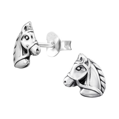 Horse Sterling Silver Ear Studs