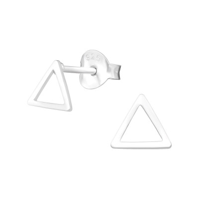 Triangle Sterling Silver Ear Studs