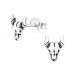 Silver Bull Ear Studs