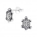 Silver Turtle Ear Studs