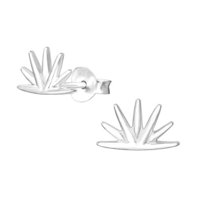 Silver Spike Ear Studs