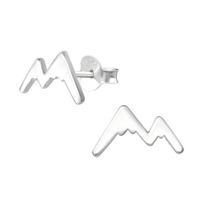 Silver Mountain Ear Studs