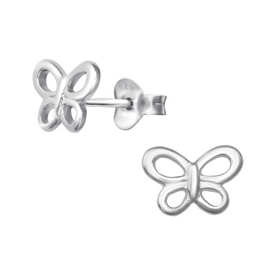 Butterfly Sterling Silver Ear Studs