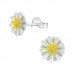 Silver Flower Ear Studs