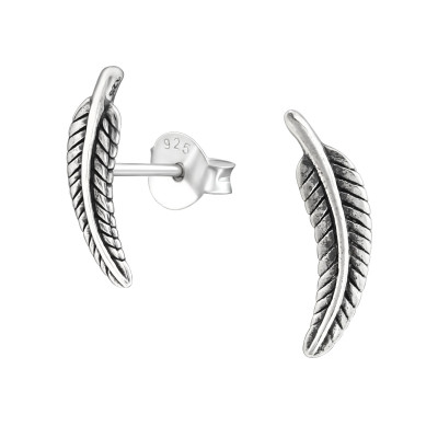 Silver Leaf Ear Studs