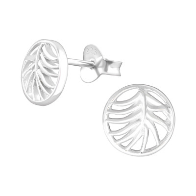 Silver Leaf Ear Studs