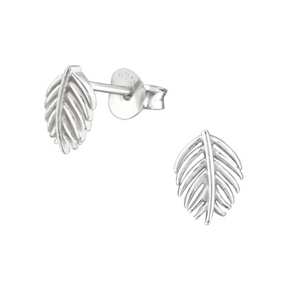 Silver Leaf Ear Studs