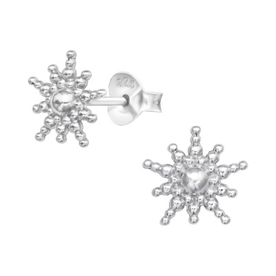 Silver Northern Star Ear Studs